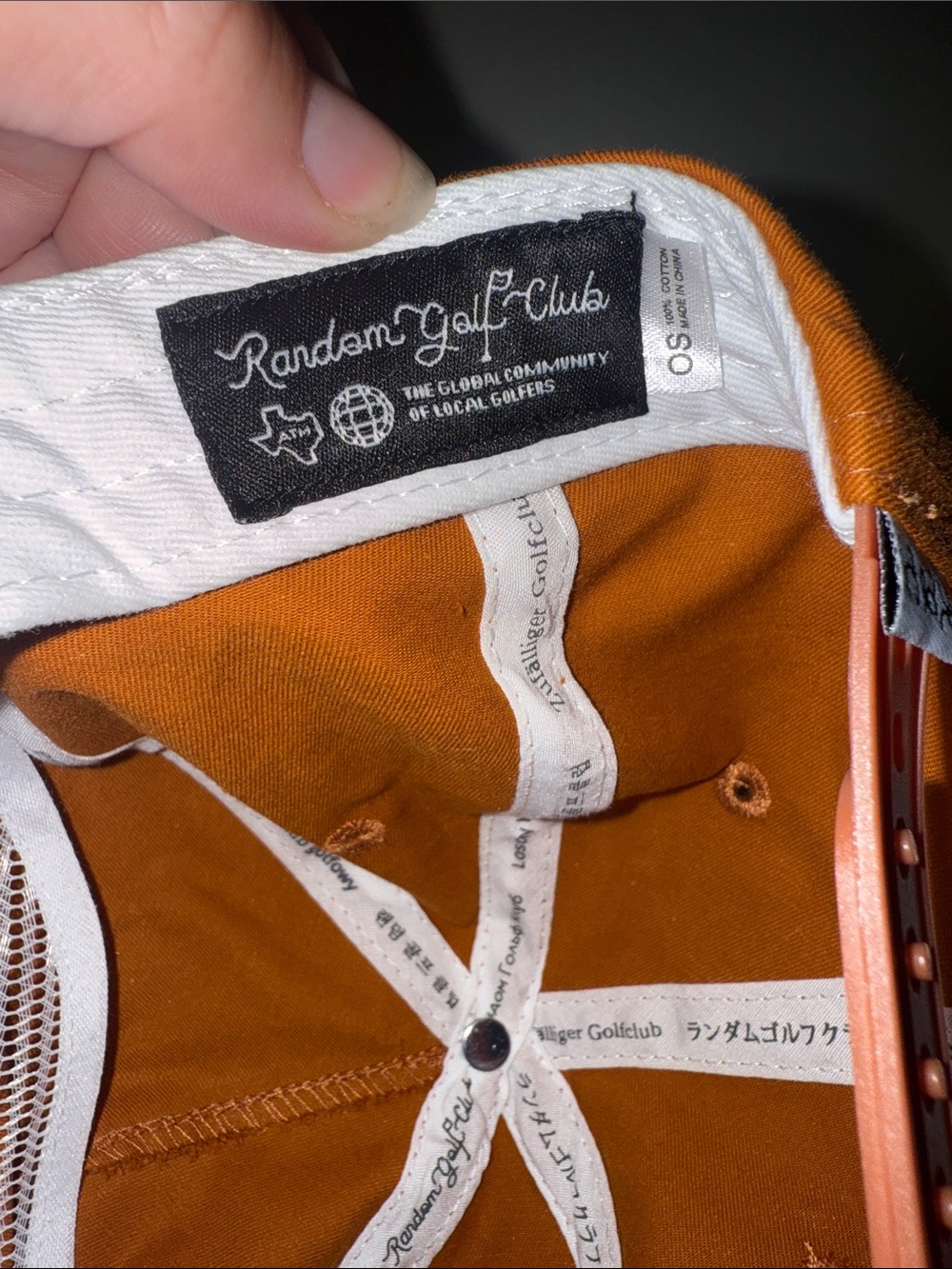Random Golf Club Orange Rope-Trim Cap - Picture 6 of 7